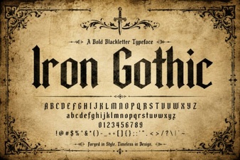 Iron Gothic Fonts for Bold & Striking Designs