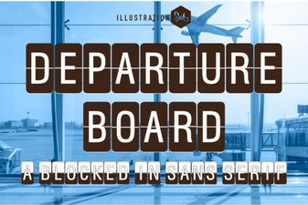 Departure Board Font Design Ideas & Inspiration