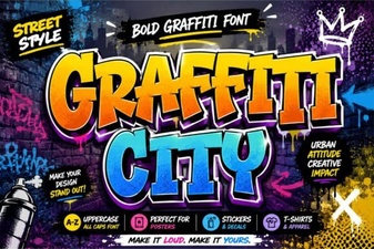 Graffiti Fonts for Urban Design Projects